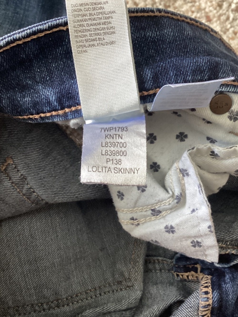 Lucky Brand Women's Skinny Jeans in Dark Blue Denim - Picture 8 of 8